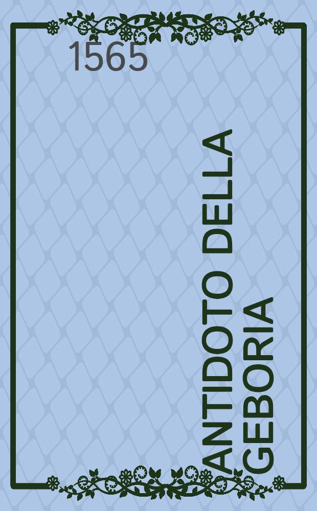 Antidoto della geboria