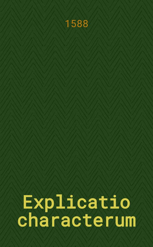 Explicatio characterum