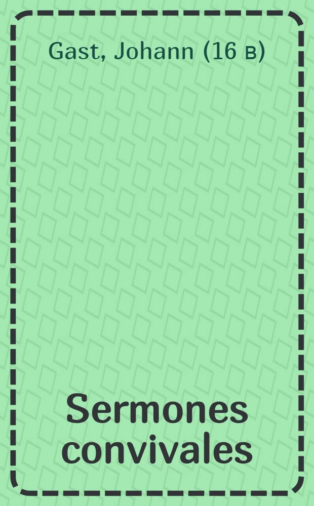 Sermones convivales