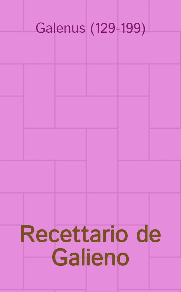 Recettario de Galieno