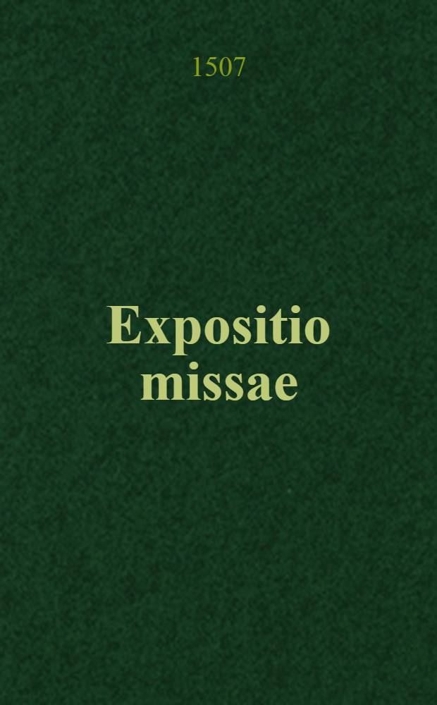 Expositio missae
