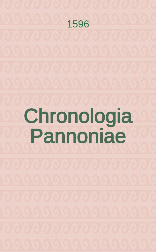 Chronologia Pannoniae