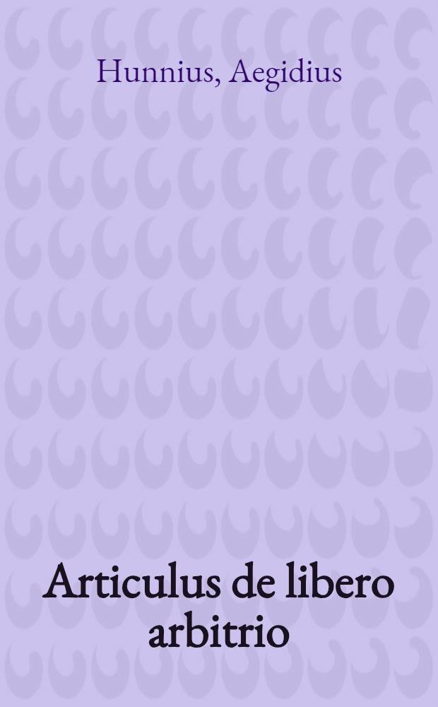 Articulus de libero arbitrio