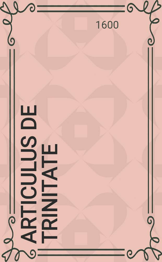 Articulus de trinitate