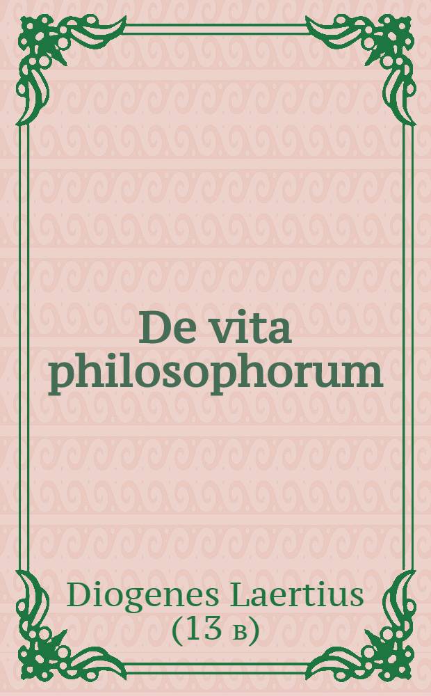De vita philosophorum