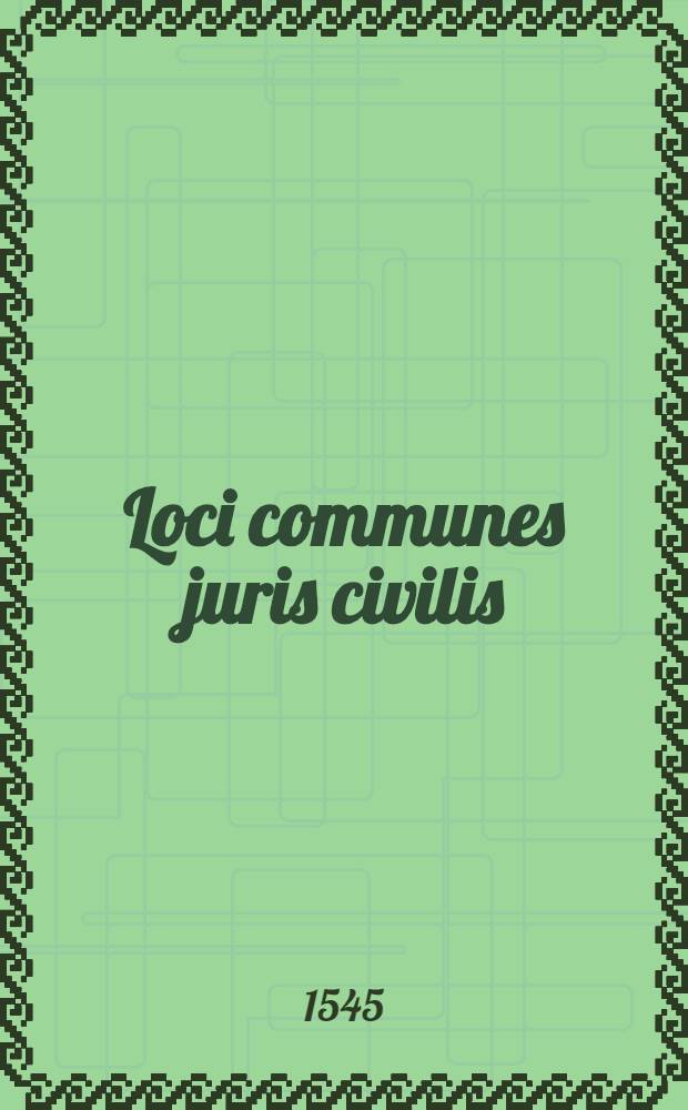 Loci communes juris civilis