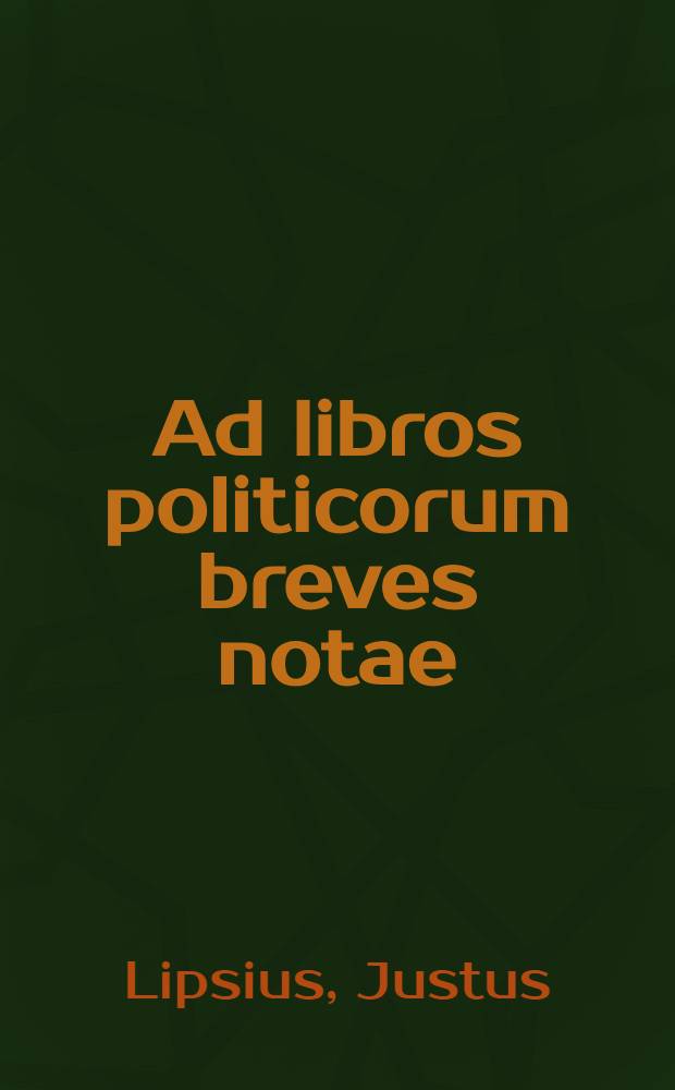 Ad libros politicorum breves notae