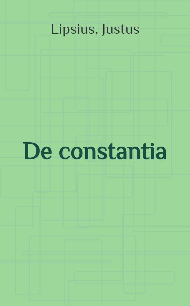 De constantia
