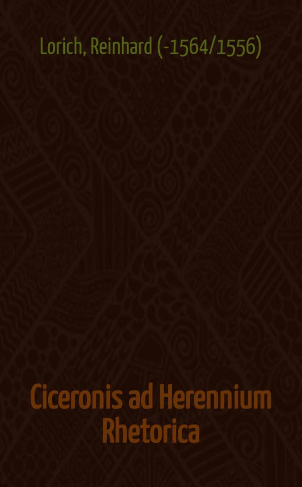 Ciceronis ad Herennium Rhetorica