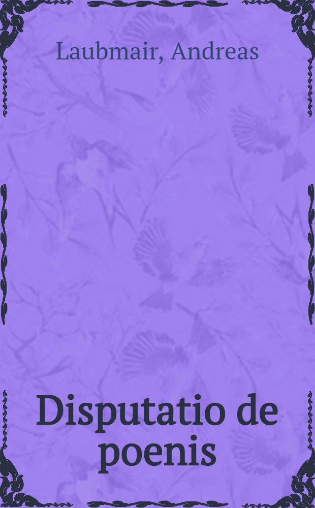 Disputatio de poenis