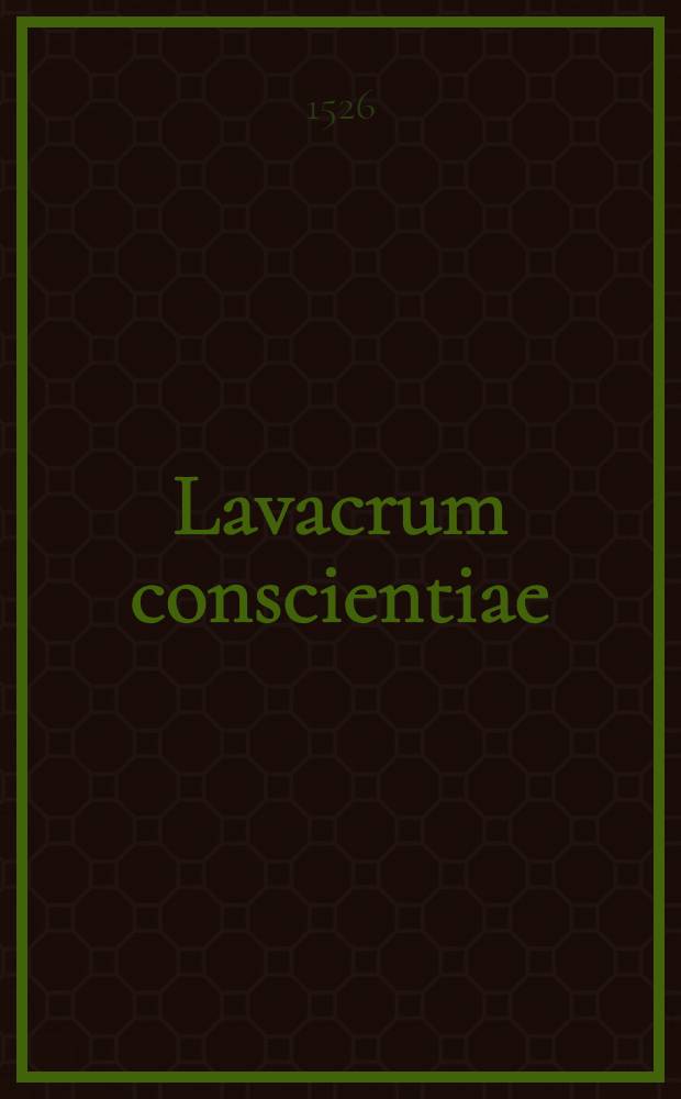 Lavacrum conscientiae
