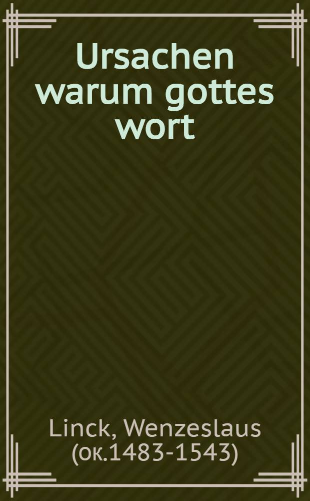 Ursachen warum gottes wort