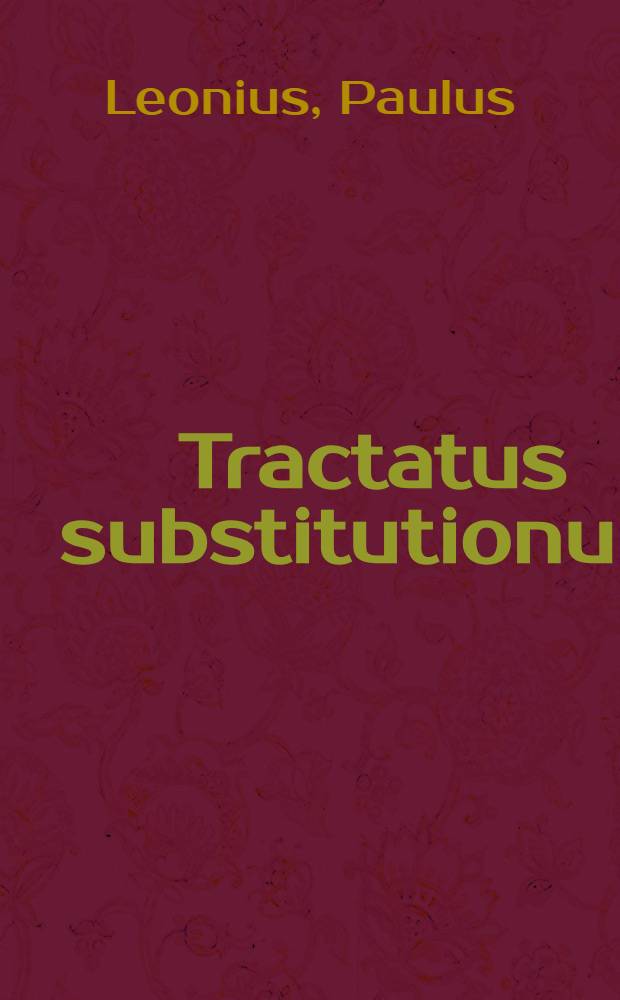 Tractatus substitutionum