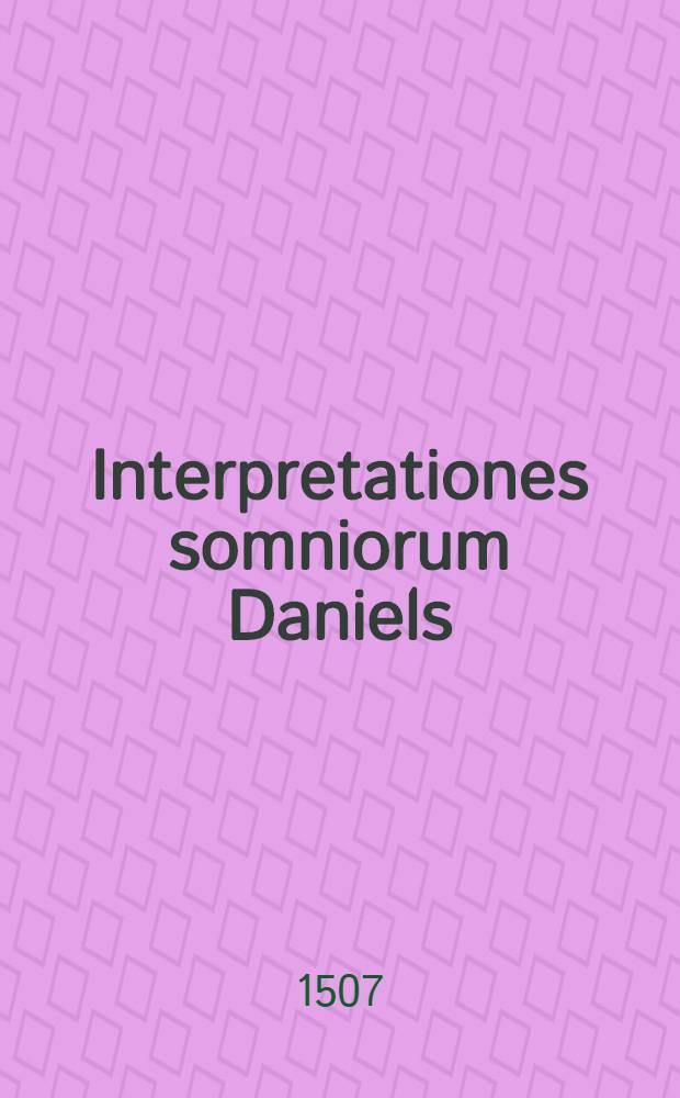 Interpretationes somniorum Daniels