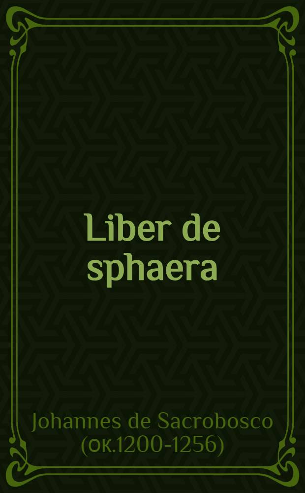 Liber de sphaera