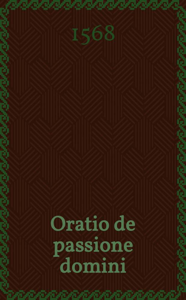 Oratio de passione domini