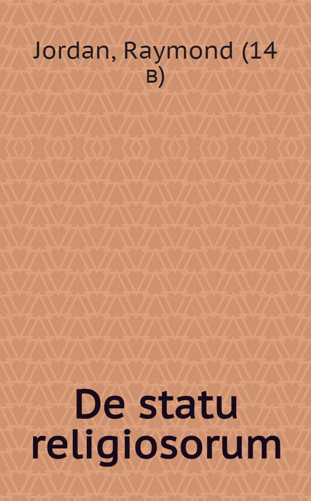 De statu religiosorum