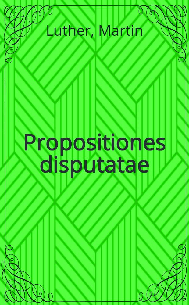 Propositiones disputatae