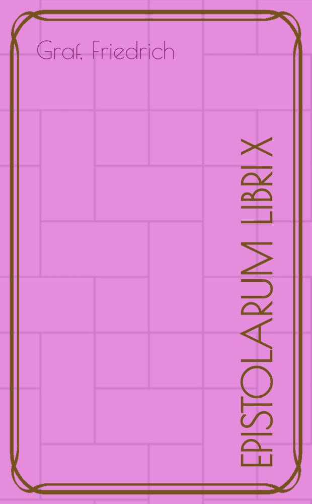 Epistolarum libri X