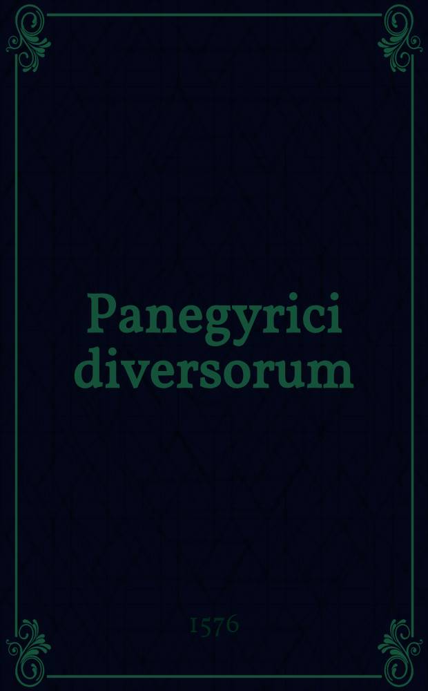 Panegyrici diversorum