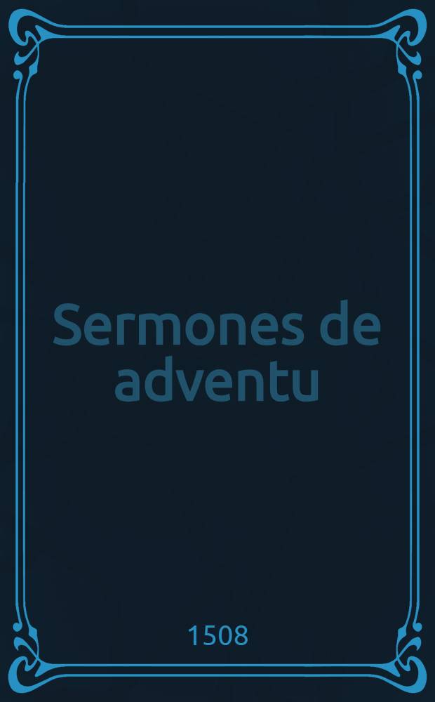 Sermones de adventu