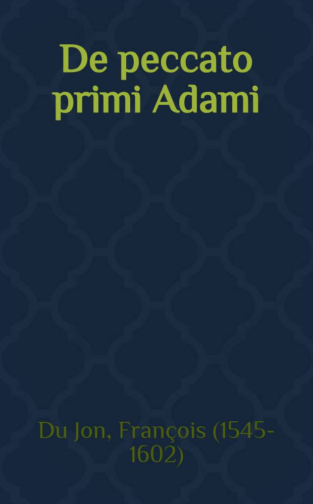 De peccato primi Adami