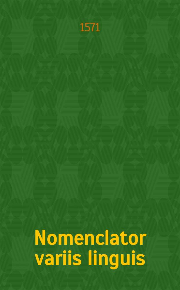 Nomenclator variis linguis