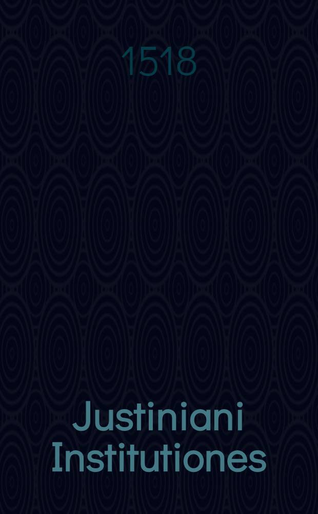 Justiniani Institutiones