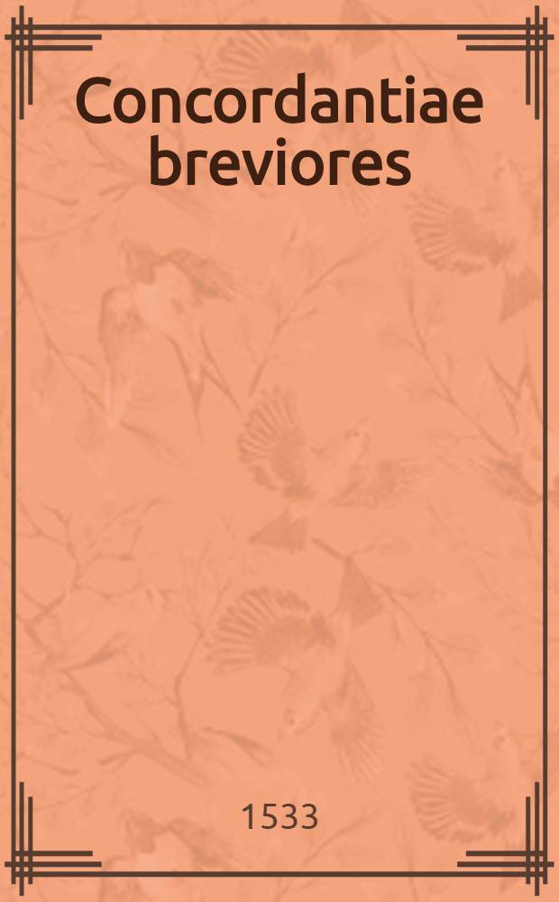 Concordantiae breviores