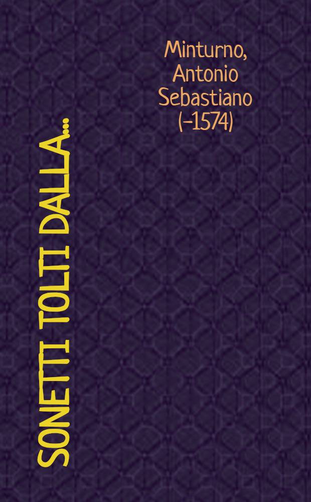Sonetti tolti dalla...