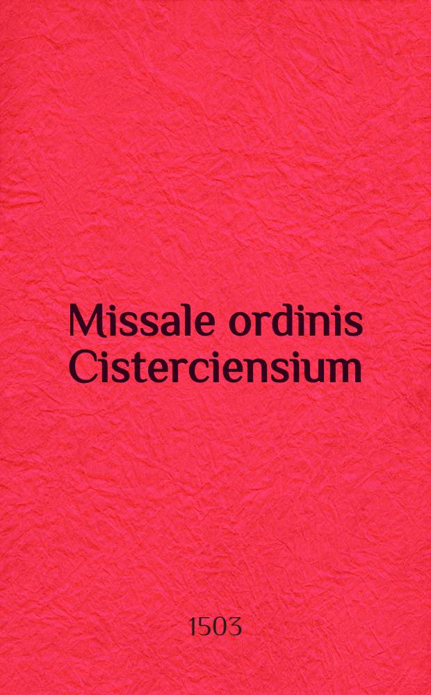 Missale ordinis Cisterciensium