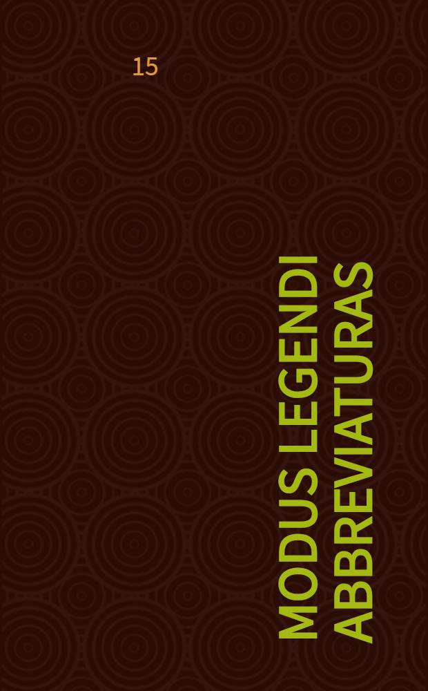 Modus legendi abbreviaturas