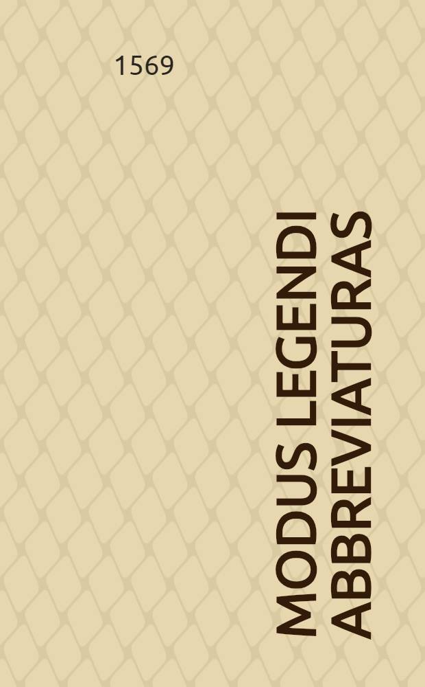 Modus legendi abbreviaturas