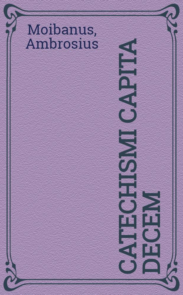 Catechismi capita decem