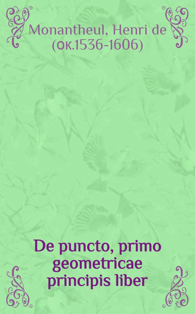 De puncto, primo geometricae principis liber