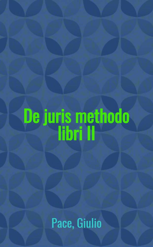 De juris methodo libri II