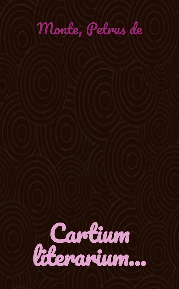 Cartium literarium... : Satyra