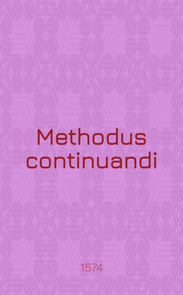 Methodus continuandi