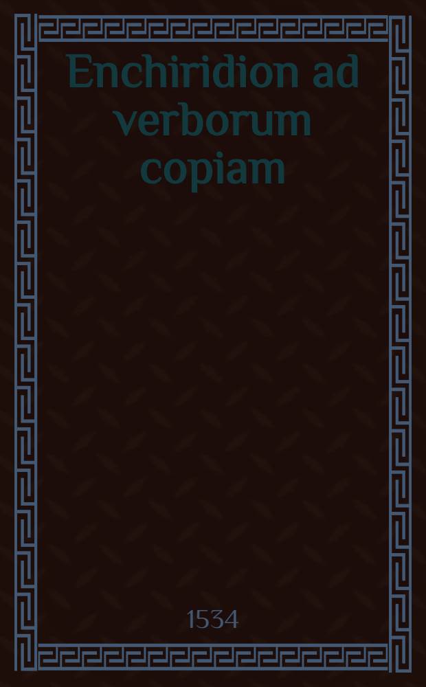 Enchiridion ad verborum copiam