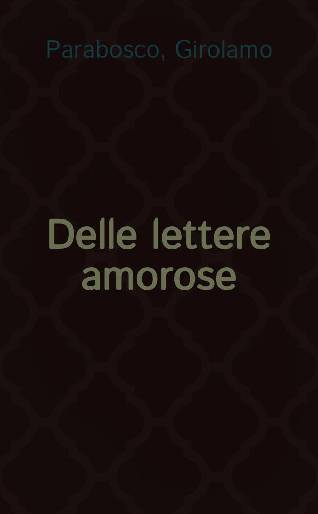 Delle lettere amorose