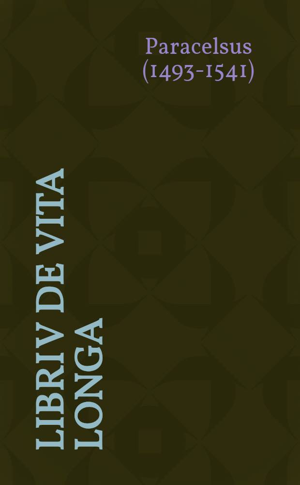 Libri V De vita longa