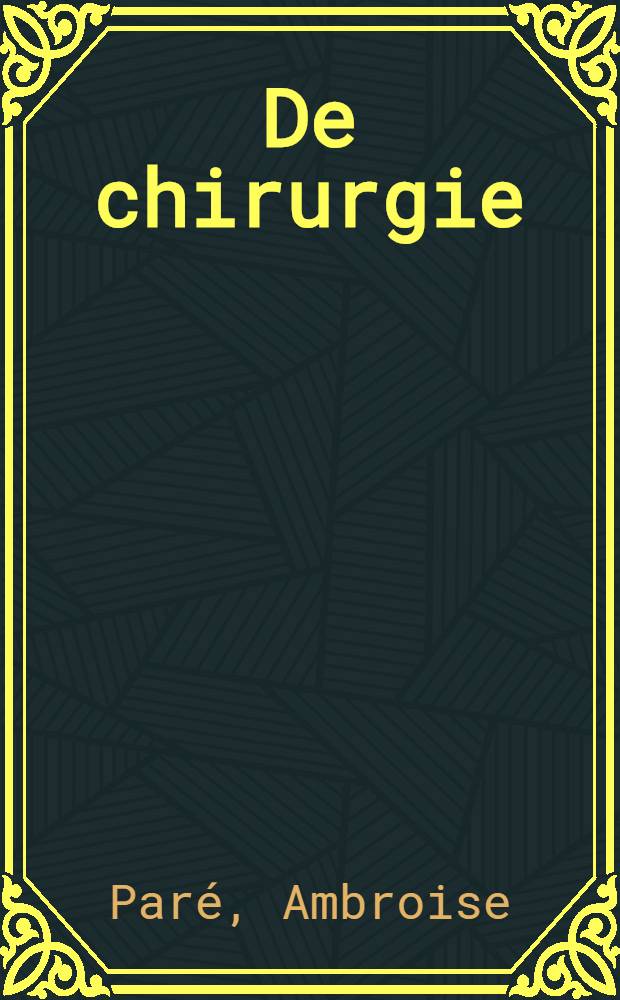 De chirurgie