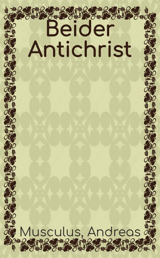 Beider Antichrist