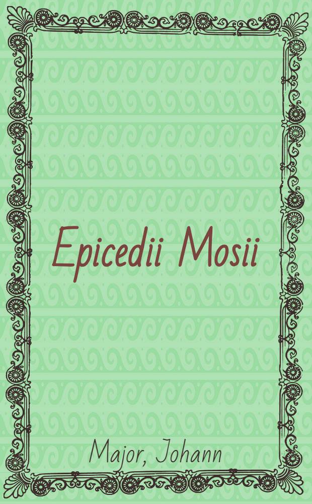 Epicedii Mosii