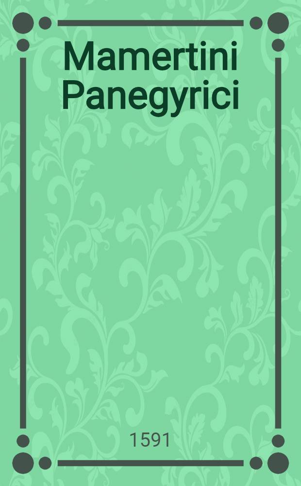 Mamertini Panegyrici