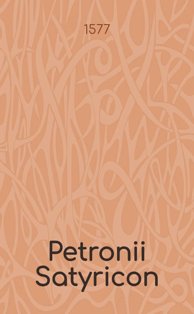Petronii Satyricon