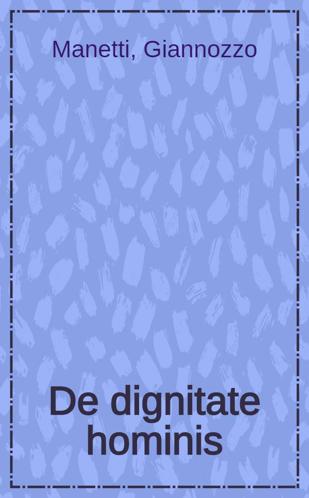 De dignitate hominis