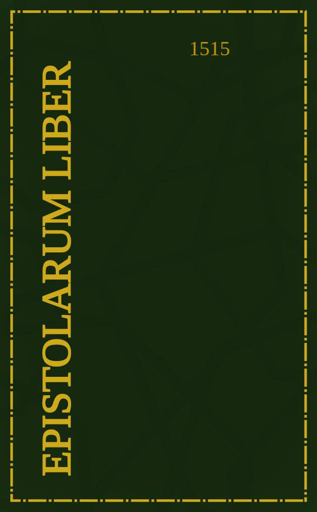 Epistolarum liber