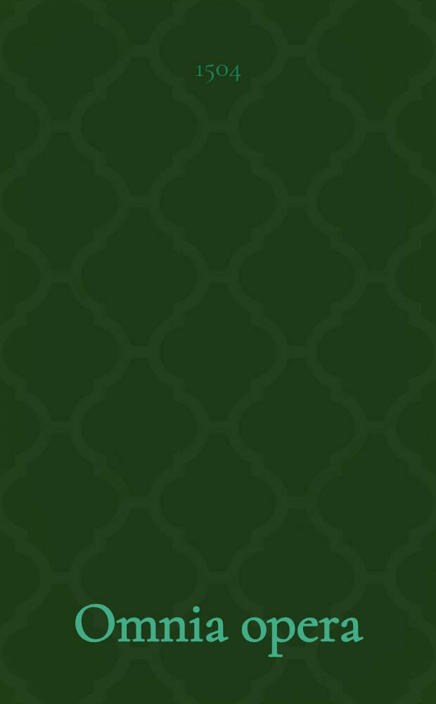 Omnia opera