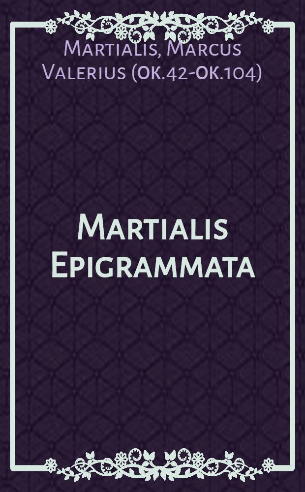 Martialis Epigrammata